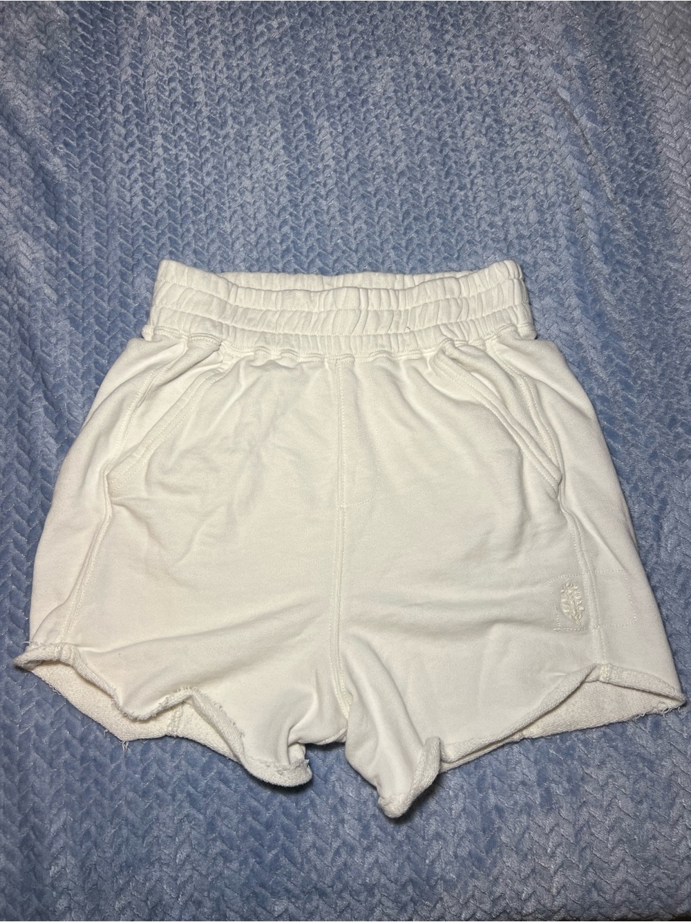 White free people sweat shorts